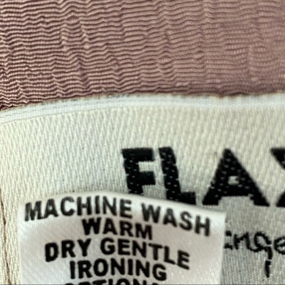 FLAX Vintage Tan Gemini Gem Double Breasted Textured Button-Down Top Size Large - Picture 6 of 10